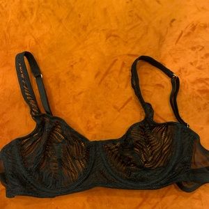 Black lace unlined Victoria secret sexy Bra